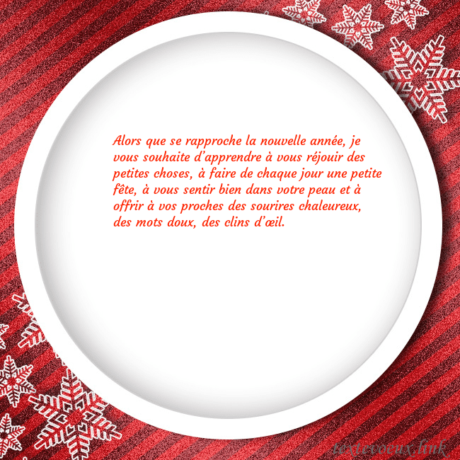 Carte de vœux avec un cadre rouge Alors que se rapproche la nouvelle année, je vous Carte de vœux avec un cadre rouge