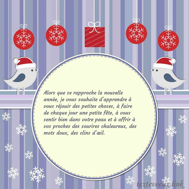 Cartes de vœux avec des oiseaux de Noël Alors que se rapproche la nouvelle année, je vous Cartes de vœux avec des oiseaux de Noël