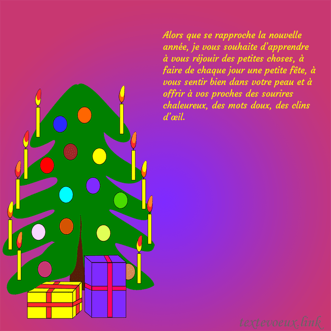 Carte postale avec un sapin de Noël peint Alors que se rapproche la nouvelle année, je vous Carte postale avec un sapin de Noël peint