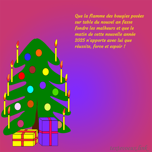 Carte postale avec un sapin de Noël peint