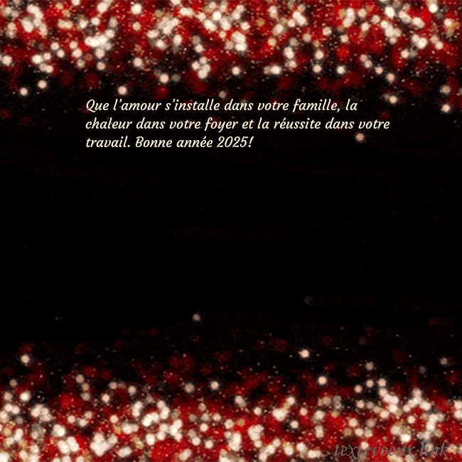 Carte postale animée clignotante noir et rouge