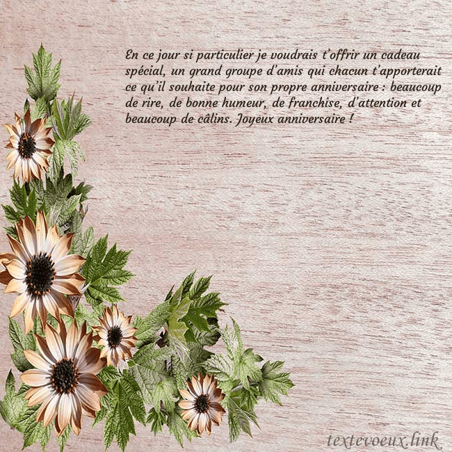 Une jolie carte d'anniversaire avec des fleurs