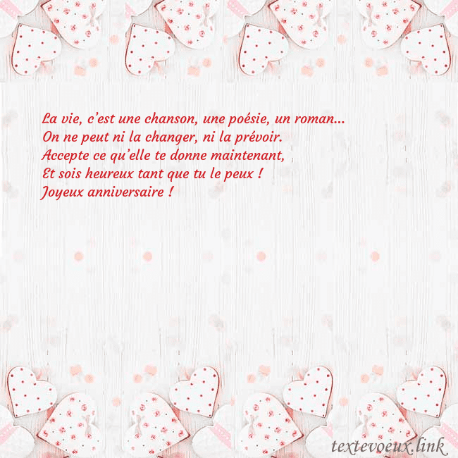Carte de vœux avec coeurs blancs