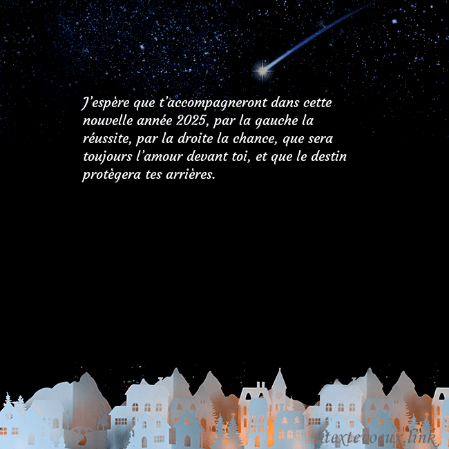 Carte postale avec une comète J’espère que t’accompagneront dans cette nouvelle Carte postale avec une comète