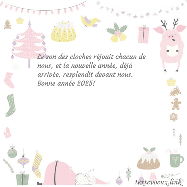 Carte postale du nouvel an avec un cochon