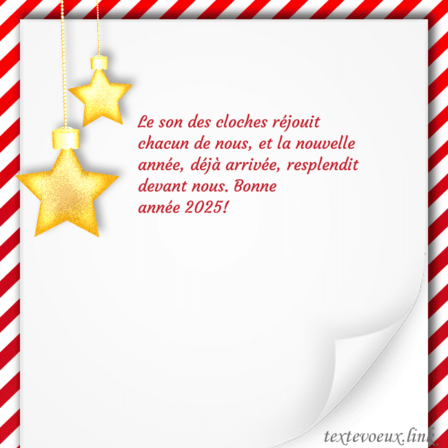 Carte de Noël avec des étoiles d'or