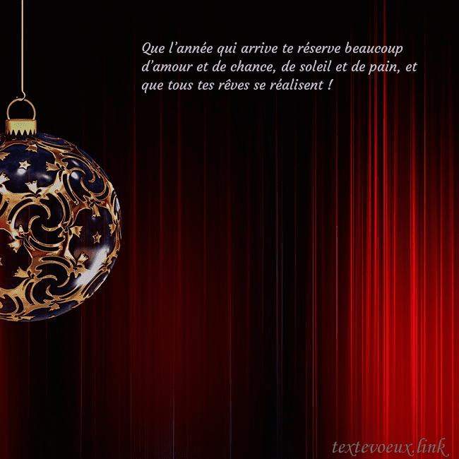 Carte de Noël rouge avec un luxueux jouet d'arbre de Noël