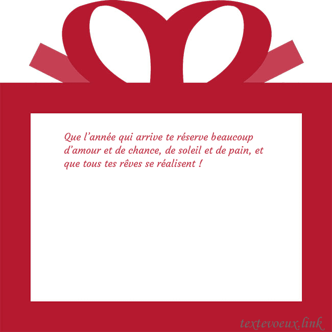 Carte du Nouvel An - un cadeau rouge