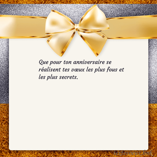 Cartes de vœux avec un grand ruban d'or