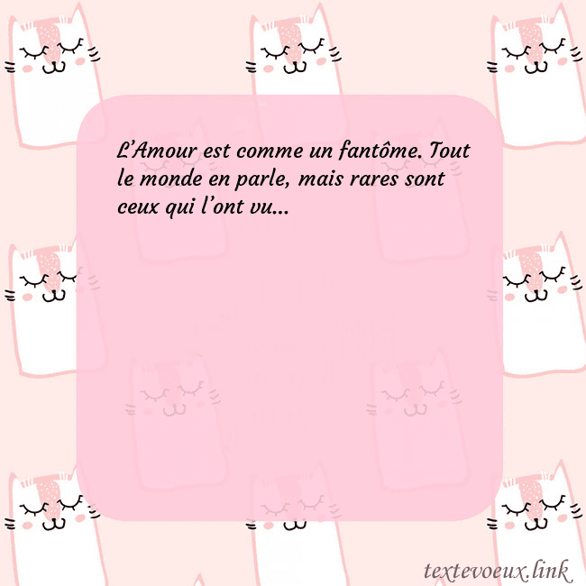 Carte de voeux rose avec des chats drôles
