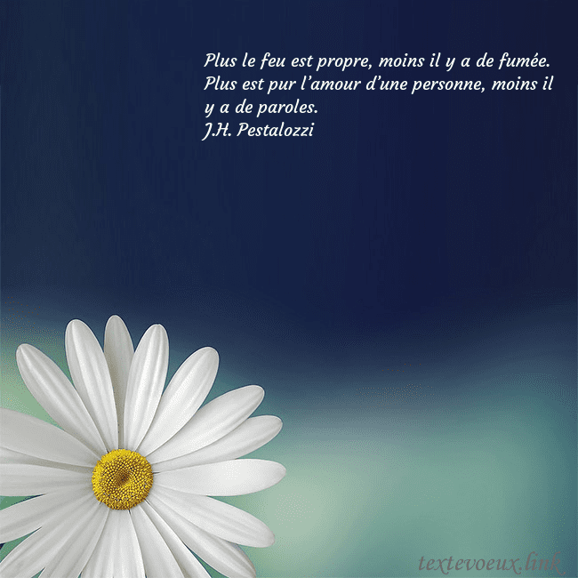 Carte postale avec une grande marguerite Plus le feu est propre, moins il y a de fumée.
Plu Carte postale avec une grande marguerite