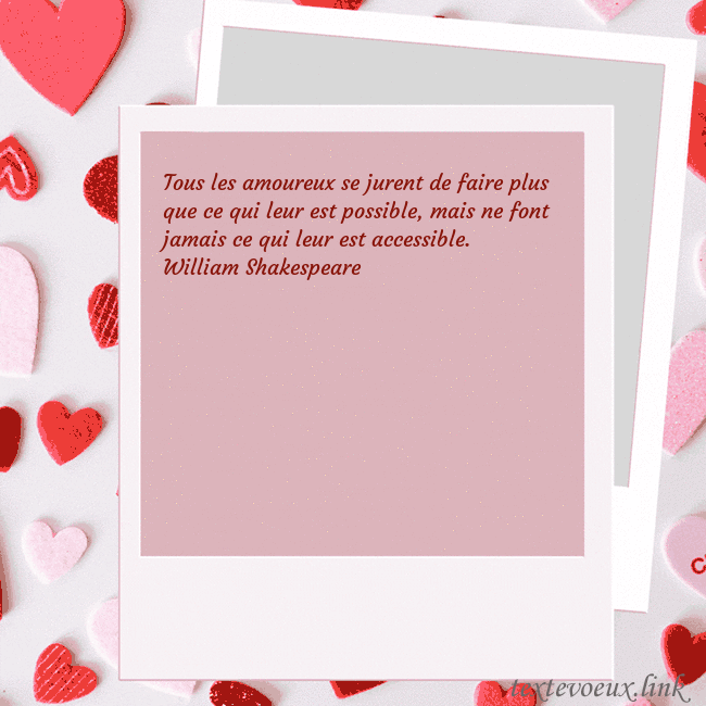 Carte animée pour la Saint-Valentin Tous les amoureux se jurent de faire plus que ce q Carte animée pour la Saint-Valentin