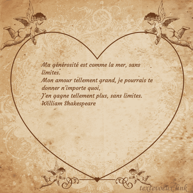 Valentinas8 Ma générosité est comme la mer, sans limites.
Mon Valentinas8