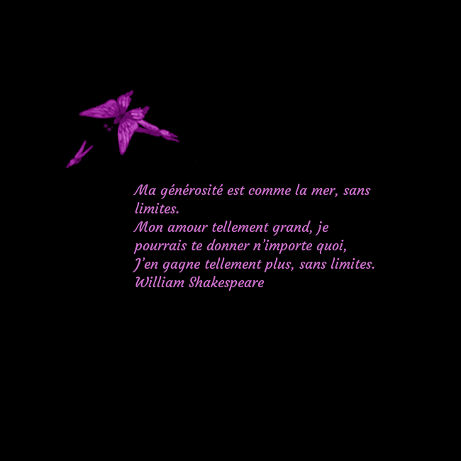 Carte de voeux avec des papillons Ma générosité est comme la mer, sans limites.
Mon Carte de voeux avec des papillons