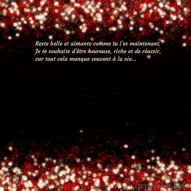 Carte postale animée clignotante noir et rouge