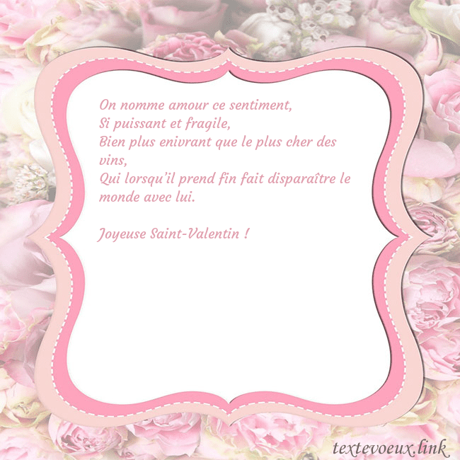 Carte de voeux - cadre rose