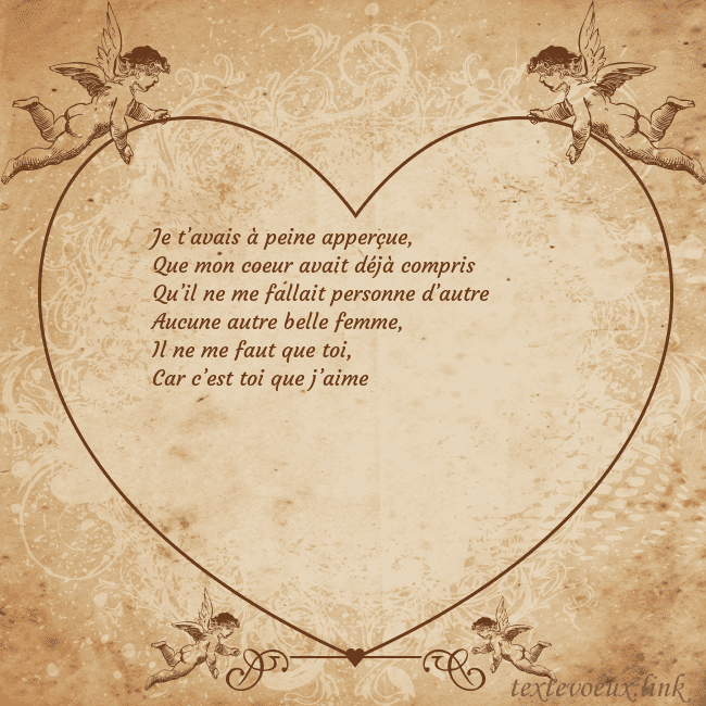 Valentinas8 Je t’avais à peine apperçue,
Que mon coeur avait d Valentinas8