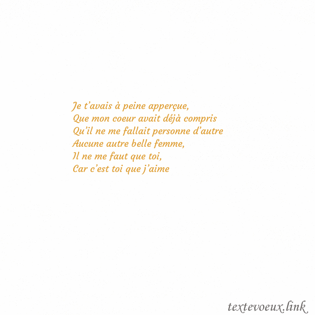 E-Carte avec coeur doré animé Je t’avais à peine apperçue,
Que mon coeur avait d E-Carte avec coeur doré animé