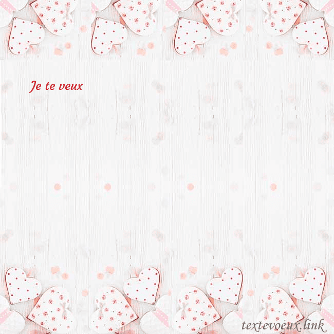 Carte de vœux avec coeurs blancs