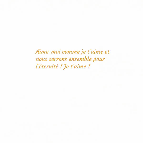 E-Carte avec coeur doré animé