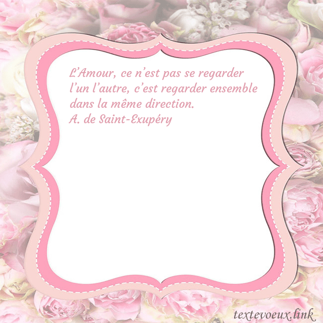Carte de voeux - cadre rose
