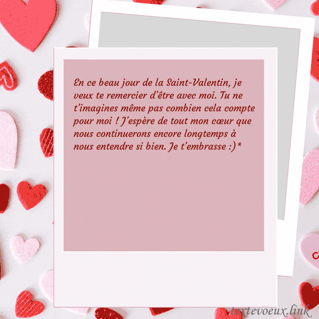Carte animée pour la Saint-Valentin En ce beau jour de la Saint-Valentin, je veux te r Carte animée pour la Saint-Valentin