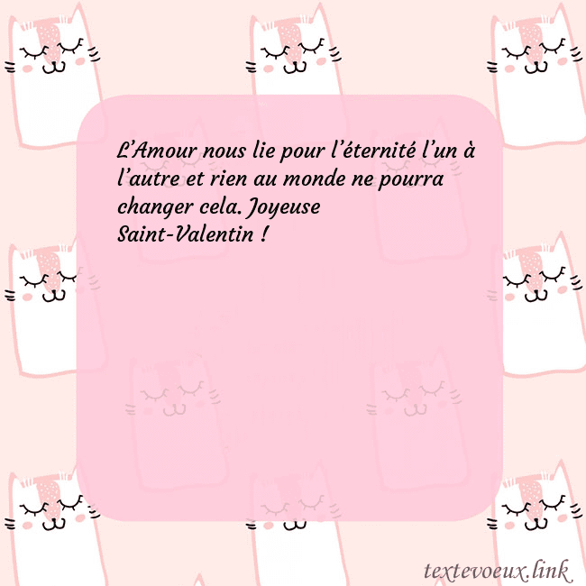 Carte de voeux rose avec des chats drôles