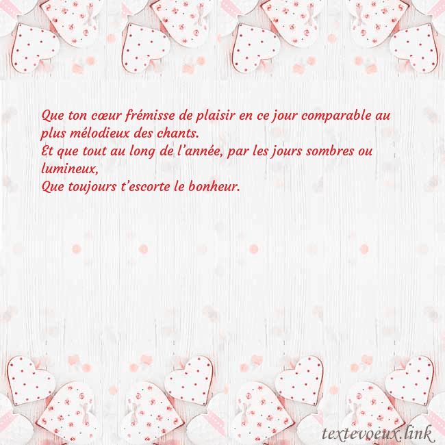 Carte de vœux avec coeurs blancs