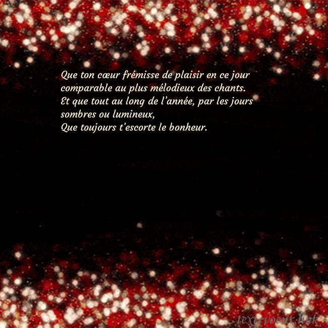 Carte postale animée clignotante noir et rouge