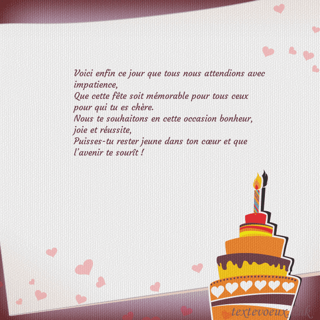 Carte d'anniversaire avec gâteau et bougie