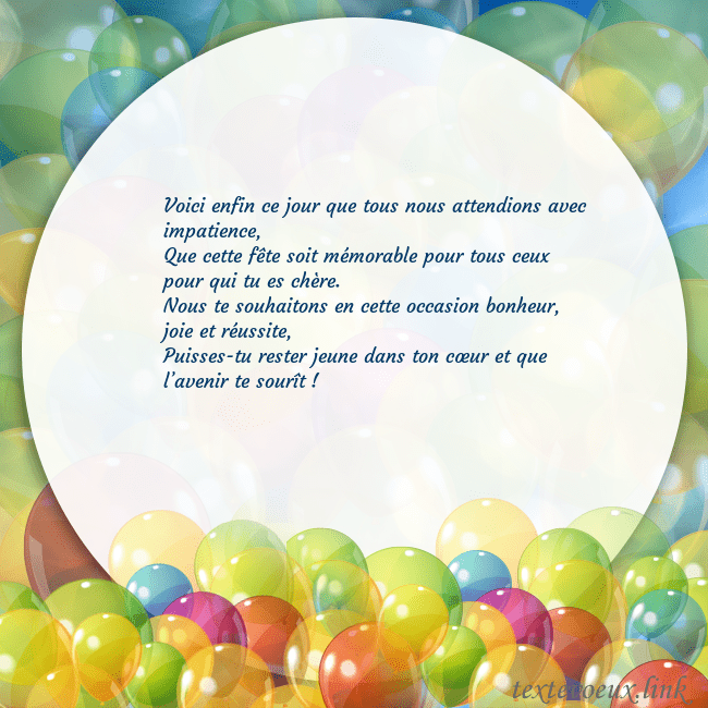 Cartes de vœux avec beaucoup de ballons colorés