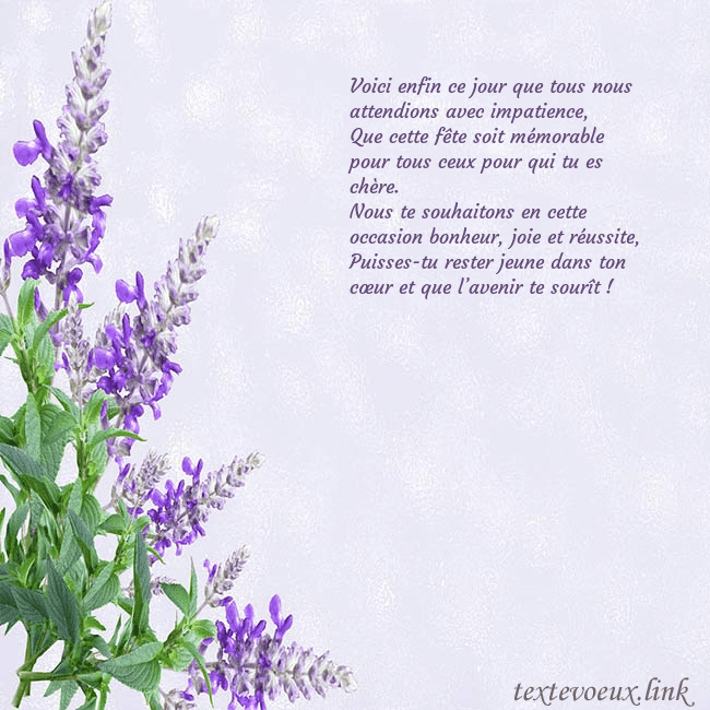 Carte d'anniversaire avec des lupins