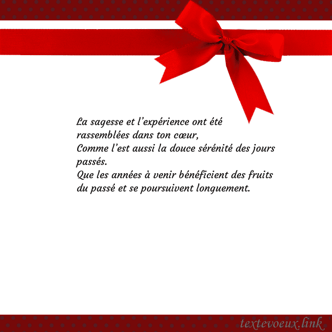 Carte de vœux avec ruban rouge