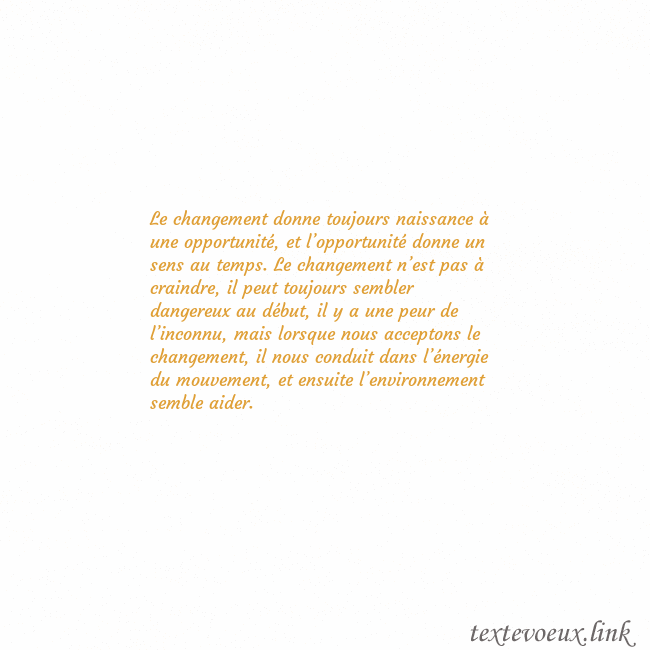 E-Carte avec coeur doré animé Le changement donne toujours naissance à une oppor E-Carte avec coeur doré animé
