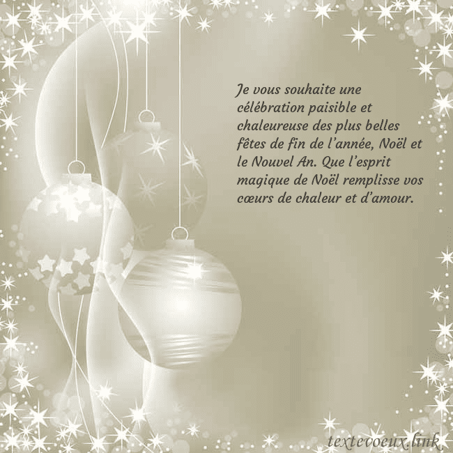 Carte de vœux avec décorations d'arbre de Noël Je vous souhaite une célébration paisible et chale Carte de vœux avec décorations d'arbre de Noël