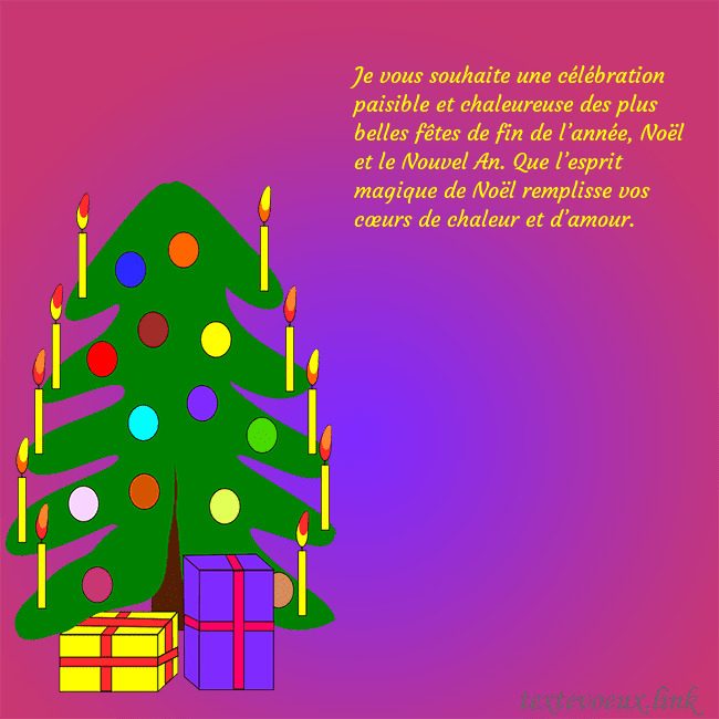 Carte postale avec un sapin de Noël peint Je vous souhaite une célébration paisible et chale Carte postale avec un sapin de Noël peint
