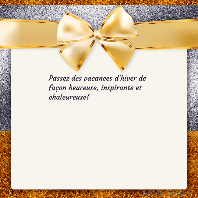 Cartes de vœux avec un grand ruban d'or