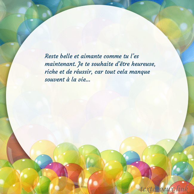 Cartes de vœux avec beaucoup de ballons colorés