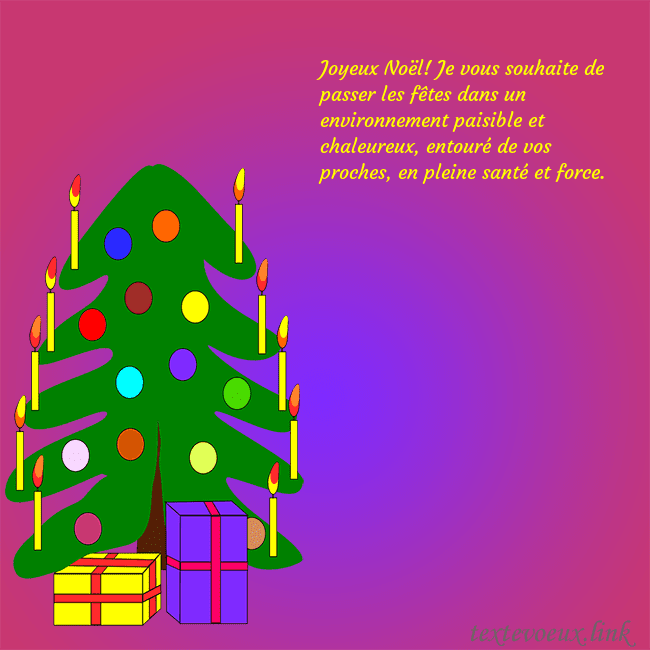 Carte postale avec un sapin de Noël peint