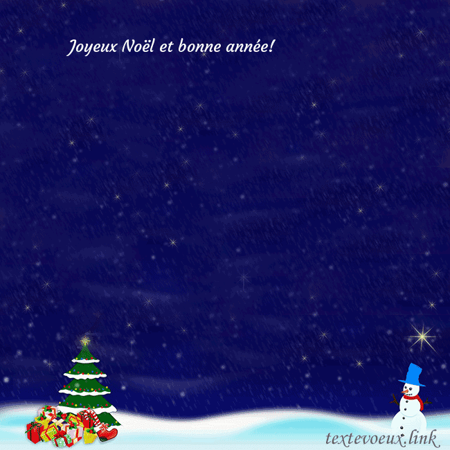 Carte postale avec le Père Noël, l'arbre de Noël et les cadeaux