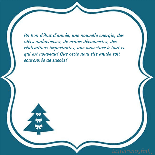 Cartes de vœux du nouvel an avec un sapin de Noël bleu Un bon début d’année, une nouvelle énergie, des id Cartes de vœux du nouvel an avec un sapin de Noël bleu
