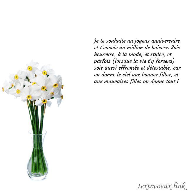 Carte de vœux avec des jonquilles