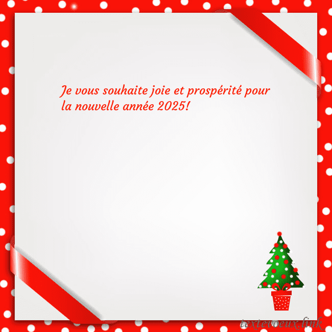 Carte postale avec arbre de Noël dans un pot