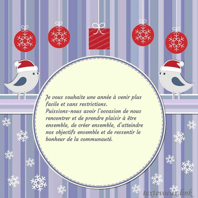 Cartes de vœux avec des oiseaux de Noël Je vous souhaite une année à venir plus facile et Cartes de vœux avec des oiseaux de Noël