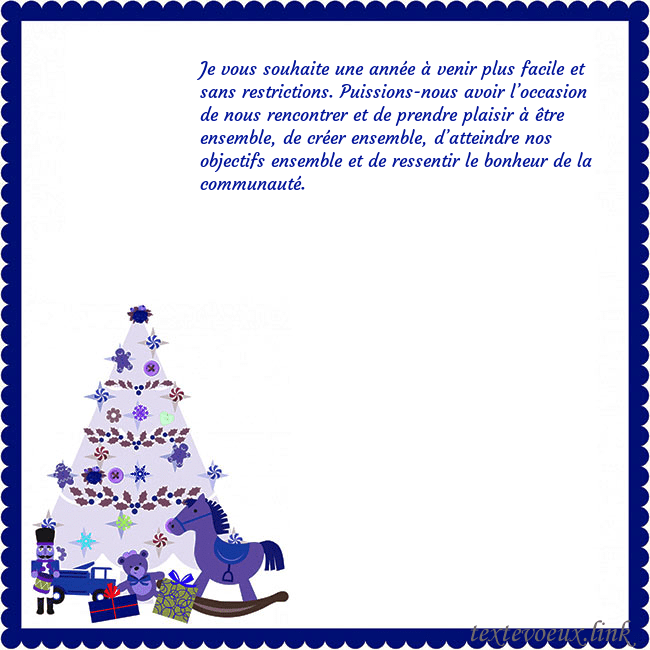 Carte du Nouvel An avec un arbre de Noël et un Casse-Noisette Je vous souhaite une année à venir plus facile et Carte du Nouvel An avec un arbre de Noël et un Casse-Noisette