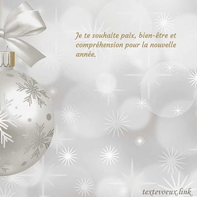 Carte postale avec un jouet de sapin de Noël en argent