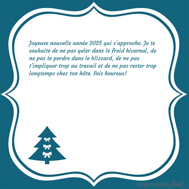 Cartes de vœux du nouvel an avec un sapin de Noël bleu Joyeuse nouvelle année 2026 qui s’approche. Je te Cartes de vœux du nouvel an avec un sapin de Noël bleu