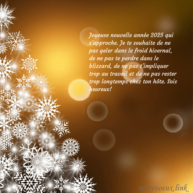 Carte postale avec un sapin de Noël fait de flocons de neige Joyeuse nouvelle année 2026 qui s’approche. Je te Carte postale avec un sapin de Noël fait de flocons de neige