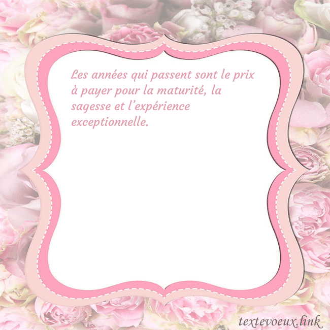 Carte de voeux - cadre rose