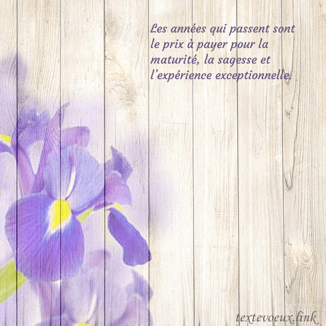Carte d'anniversaire avec des iris